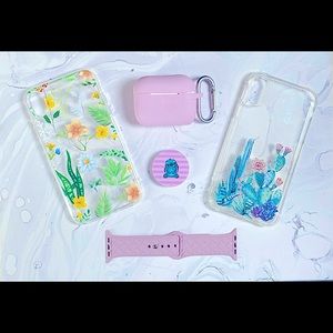 2 IPhone XR cases with AirPod Pros and Watch band!